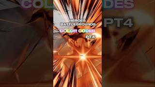 Heroes Battlegrounds Color Codes PT4 roblox tsb mha heroesbattlegrounds anime bokunohero [upl. by Bilow]