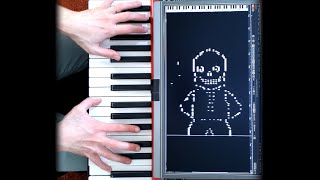 Drawing Sans with a Piano Undertale  Live MIDI Art [upl. by Nauhs]