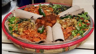 Ethiopian Food  Yetsom BeyaynetuVegan Dishየጾም በያይነቱ [upl. by Sloatman]