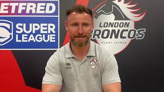 POST MATCH Mike Eccles following the Super League defeat to Leeds Rhinos [upl. by Arawaj]