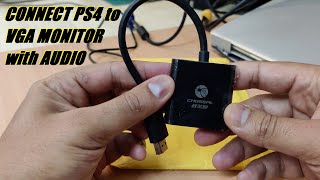 Connect PS4 to a VGA monitor  Choseal HDMI to VGA convertor [upl. by Nirda]