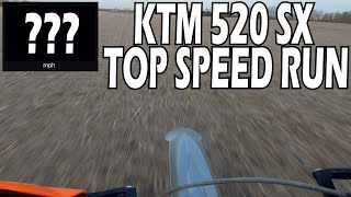 KTM 520 SX Top Speed Test [upl. by Noyahs]