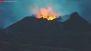 May 5 2024 Sunrise at the Erupting Iceland Volcano [upl. by Noreg]