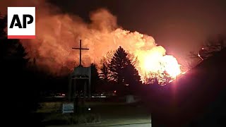 Huge grain elevator burns in Minnesota [upl. by Susannah391]