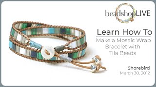 Mosaic Wrap Bracelet with Tila Beads [upl. by Freida718]