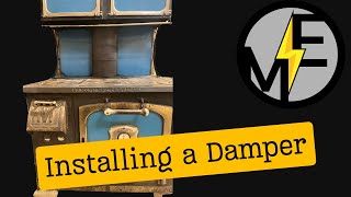 Installing a Damper in a Wood Burning Cookstove [upl. by Ellehsram132]