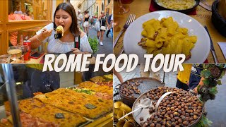 Best ROME Food Tour  Pasta Carbonara Colosseum Gelato Roman Pizza amp More [upl. by Blatt]