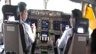 Philippine airline Boeing 747400 Cockpit [upl. by Hendon]