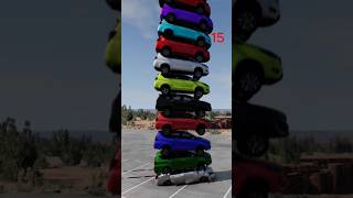 15 Innova cars tower fall beamng drive beamng fortuner  indian car  beamngdrive beamng video [upl. by Scherman]