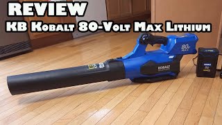 KB Kobalt 80V 630CFM Brushless Cordless Electric Leaf Blower reviewis the blow stronggelisa [upl. by Atirrehs399]