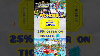 Wonderla tickets 25 offer 🎟️🎢🤩 azarchannel park offer [upl. by Ataynek]