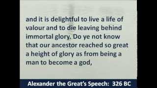 Alexander the Great’s Speech to Army Objects of Envy  326 BC  Hear and Read [upl. by Hurff]