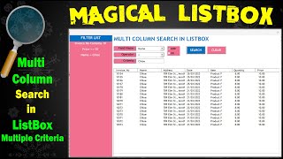 Magical Listbox in Excel Userform  Excel Vba Search and Display Result in Listbox [upl. by Alaaj931]