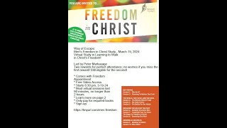 Way of Escape  Freedom in Christ Course with Peter Markavage Mens Study Announcement [upl. by Breh99]