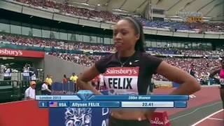 Watch Allyson Felix blast the 200m 😮 [upl. by Valenza]