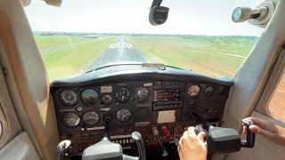 Cessna 152 Short Field Landing amp Takeoff  Stop amp Go  KPEZ [upl. by Nolana]