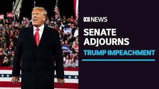 US Senate adjourns ahead of closing arguments and final vote on Trump impeachment  ABC News [upl. by Atikehs]