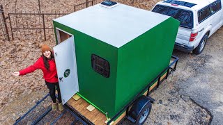 DIY Micro Tiny HOUSE On Wheels  BUILD Start To Finish [upl. by Essilem]