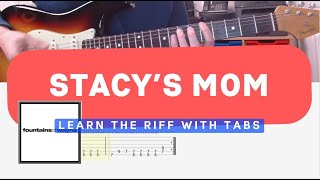 How to play Stacys Mom by Fountains of Wayne  Simply Guitar Lessons  Riff Library [upl. by Cyrillus]