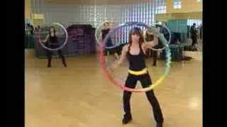 Weighted Sports Hula Hoop Workout  1  Stretching and Hooping by Rosemary [upl. by Howie644]