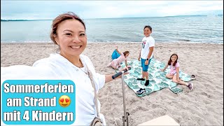 Sommerferien am Strand 😍 🌊 Alleine mit 4 Kindern 1 Mal Ferienwohnung amp Bollerwagen  Mamiseelen [upl. by Mauldon]