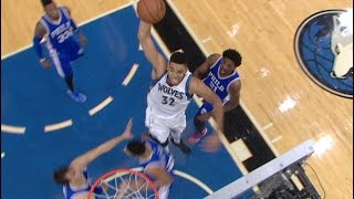 Towns Makes Embiid Bite On Fake Before Huge Dunk l 111716 [upl. by Kriss]