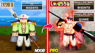 Beating Blox Fruits as WhiteBeard  Lvl 0 to Max Lvl Full Human v4 Noob to Pro in Blox Fruits [upl. by Onirefez]