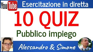 10 quiz in diretta con Simone Chiarelli ed il tecnicale di Alessandro Chiarelli 152024 [upl. by Immot]