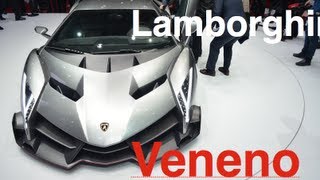 Lamborghini Veneno details interior close shots Geneva Motorshow 2013 [upl. by Piefer]