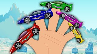 Sports Car Finger Family  Songs For Kids [upl. by Ettenan256]