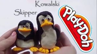 Play Doh Madagascar Penguins Skipper Kowalski how to make by KidsSurprise [upl. by Yenolem]