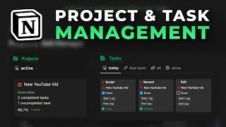 How To Build A Simple Project amp Task Manager In Notion [upl. by Androw]