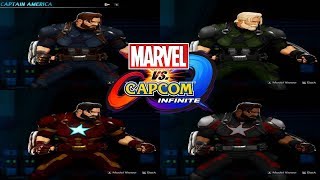 MARVEL VS CAPCOM INFINITE All Color Costume Unlocked [upl. by Ahsar]