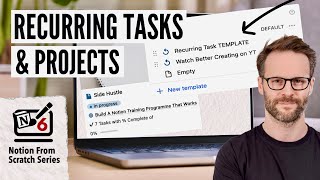 Build A Notion Task Manager 3 Recurring Tasks amp Project Templates [upl. by Hsepid629]