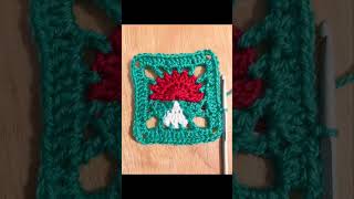 Crochet Mushroom Granny Square Toadstool crochet [upl. by Ludly]