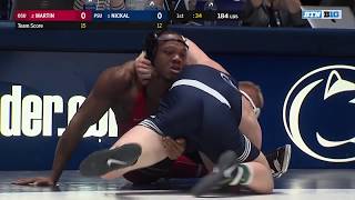 184 LBS 1 Bo Nickal Penn State vs 2 Myles Martin Ohio State  Big Ten Wrestling [upl. by Athena]