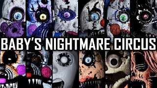 Babys Nightmare Circus  All Jumpscares Complete [upl. by Eesdnyl]