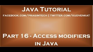 Access modifiers in Java [upl. by Ibok]