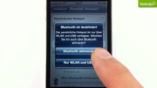 iPhone Tutorial Persönlicher Hotspot [upl. by Llovera596]