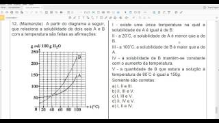 Questão 12 solubilidade [upl. by Claudell455]