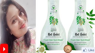 Nat Habit Anti Dandruff hair mask Honest Review with Neem and Bhirngraj Blend [upl. by Areem]