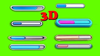 3D Loading bar icon in percentage on green screen effects عداد خلفية خضراء كروما احترافية بدون حقوق [upl. by Fausta534]