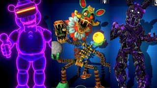 ALL ANIMATRONICS WORKSHOP ANIMATIONS 60FPS 1100  FNAF AR [upl. by Dhar]