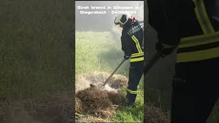 Stroh brennt in Schuppen feuerwehr atemschutz [upl. by Donall]