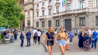 Milan Italy 🇮🇹  July 2024  4K 60fps HDR Walking Tour [upl. by Ahsiym]