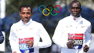 ¡ELIUD KIPCHOGE CONTRA KENENISA BEKELE  Maratón Olímpico 2024 [upl. by Boyer511]