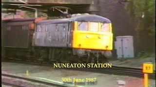 BR in the 1980s Nuneaton Station on 30th June 1987 [upl. by Kelci]