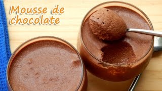 MOUSSE DE CHOCOLATE COM 3 INGREDIENTES  RECEITAS QUE AMO [upl. by Adnema449]