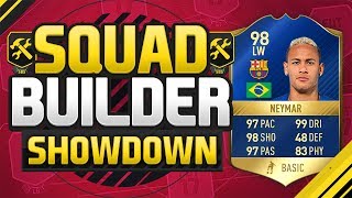 FIFA 17 SQUAD BUILDER SHOWDOWN TEAM OF THE SEASON NEYMAR 98 Neymar Squad Builder Duel [upl. by Gleich]