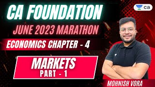 Markets  Part  1  Economics Chapter  4  CA Foundation June Marathon 2023  Mohnish Vora [upl. by Asilana]